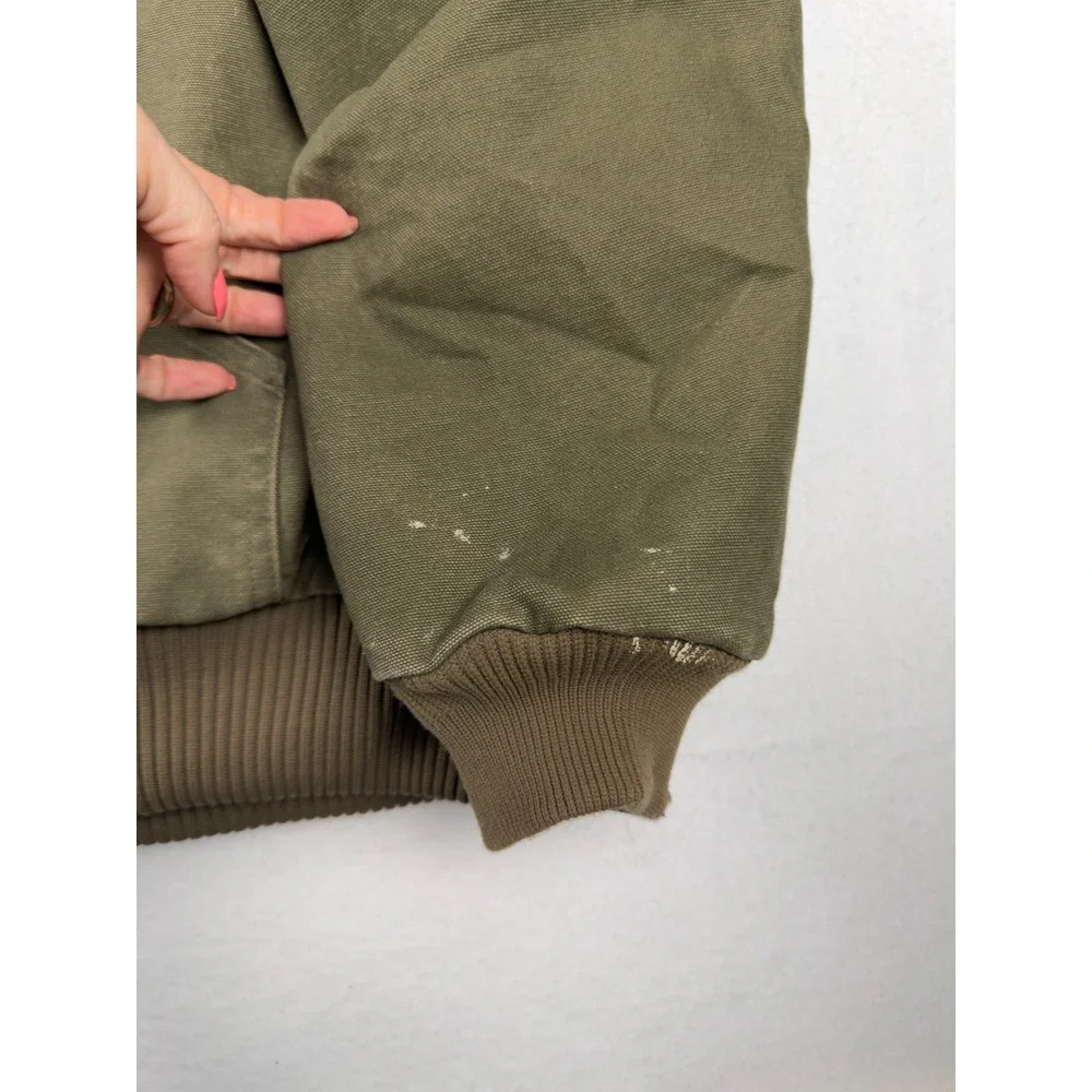 Carhartt J168 LOV Olive Green Thermal Lined Duck Active Jacket Mens XL Regular